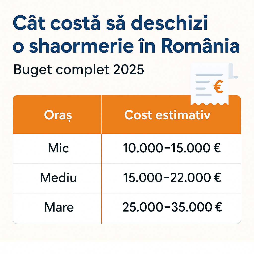 Cat costa sa deschizi o shaormerie